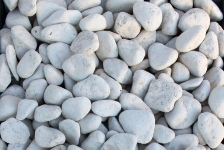 Белая галька галтовка (20-40 мм.)  купить в Екатеринбурге от производителя, без посредников