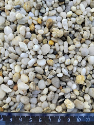 Галька крымская жемчужная фр. 5-10 мм.  купить в Екатеринбурге фото Камень Клуб