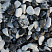 Kamenclub.ru: Мраморная крошка (щебень галтованный микс:белый-черный) фр.40-70 мм.  купить в Екатеринбурге мрамор белый, черный айвори серый галтовка природного камня 15500 руб/т   фото КАМЕНЬ КЛУБ