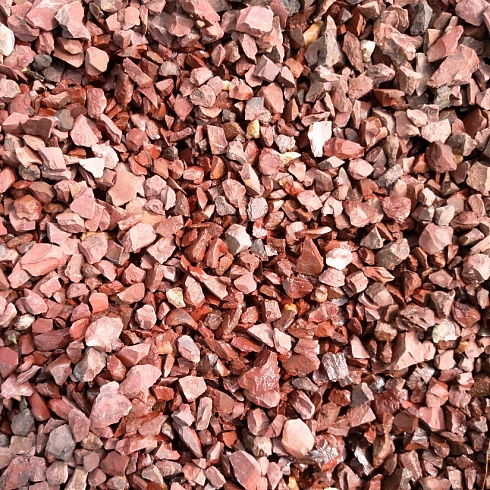 Kamenclub.ru: Щебень крошка красный (ЯШМА) фр. 5-10 мм.  купить в Екатеринбурге крошка каменная яшмы красный, бордовый, темно-красный декоративная крошка ландшафтная каменная яшмоидная 8500 руб/т   фото КАМЕНЬ КЛУБ