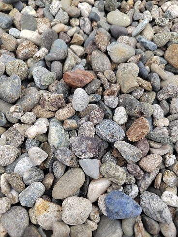Kamenclub.ru: Галька речная окат (серая) фр.10-20 мм купить  в Екатеринбурге галька речная серая, серый, темно-серый, светло-серый, коричневый ландшафтная декоративная речная окатанная округлая галька 5000 руб/т   фото КАМЕНЬ КЛУБ