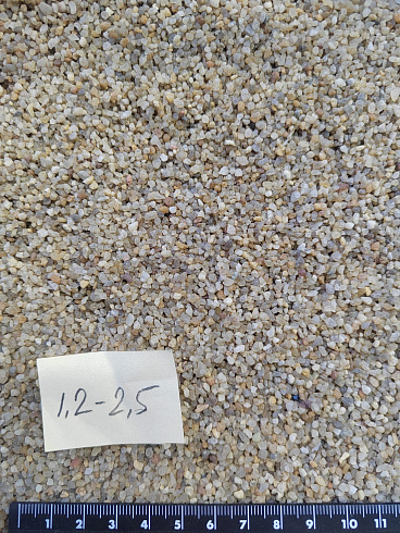 Кварцевый песок сухой фракцинированный фр. 1,2-2,5 мм.  купить в Екатеринбурге фото Камень Клуб