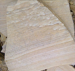 Kamenclub.ru: Песчаник пластушка желтый с рисунком (4-6 см)  купить в Екатеринбурге плитняк пластушка желтый с рисунком песчаник 9 000 руб/м3   фото КАМЕНЬ КЛУБ