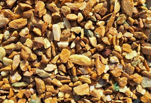 Kamenclub.ru: Щебень крошка желтый (ЗЛАТОЛИТ) фр. 10-20 мм.  купить в Екатеринбурге златолит бежевый, золотистый, желтый каменная декоративная крошка щебня златолита 10800 руб/т   фото КАМЕНЬ КЛУБ